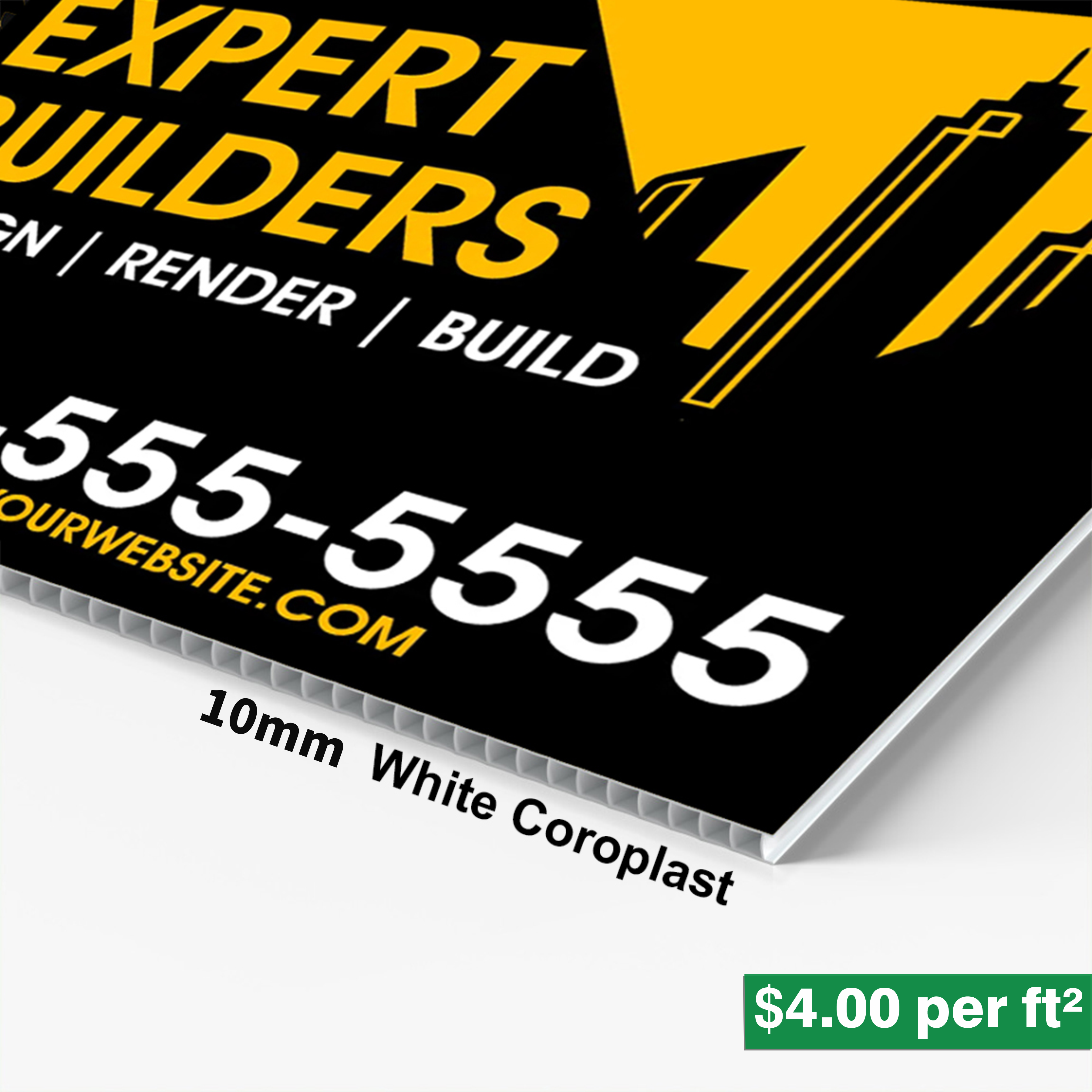 10mm Coroplast Signs