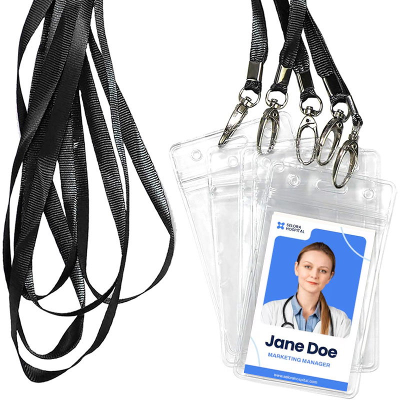 50 Pack ID Holders 50-Pack Vertical ID Badge Holders - Thick Clear PVC Card Holders With Resealable Zip Thick Plastic ID Card Sleeves 50 Pack ID Holders 50-Pack Vertical ID Badge Holders - Thick Clear PVC Card Holders With Resealable Zip Thick Plastic ID Card Sleeves