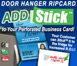 Add Stick to your perforated business card