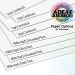 Paper Thickness for Aqua Foil Business Cards