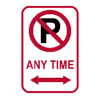 No Parking Sign B