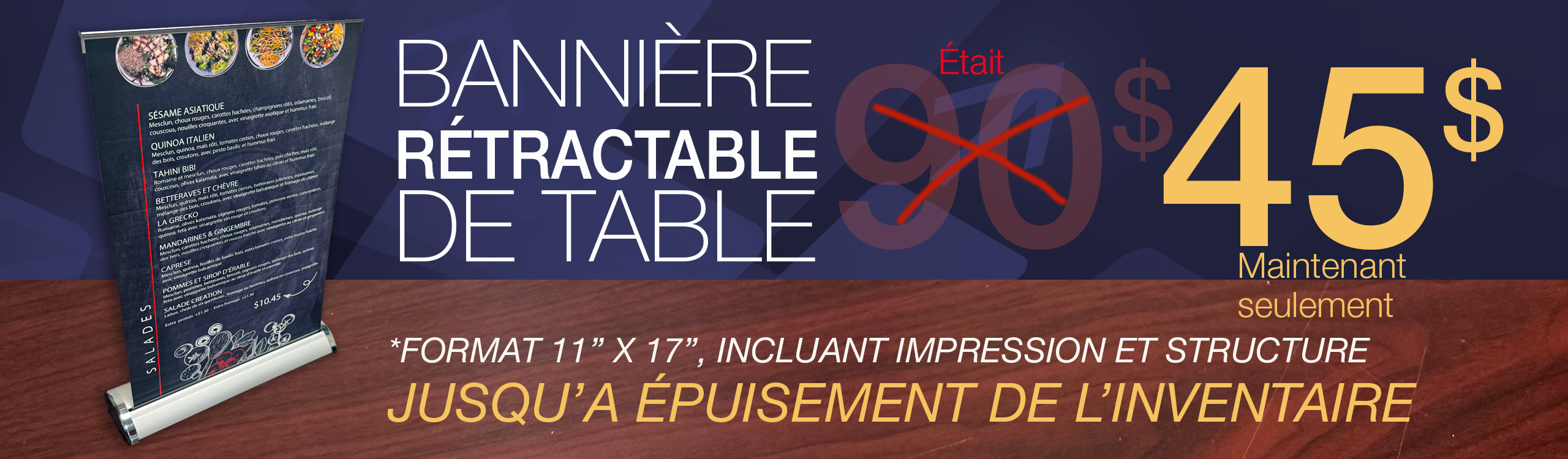 Promo Bannière rétractable