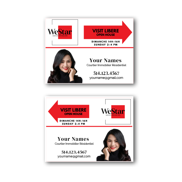 Pancartes Directionnelles 24x18 WESTAR