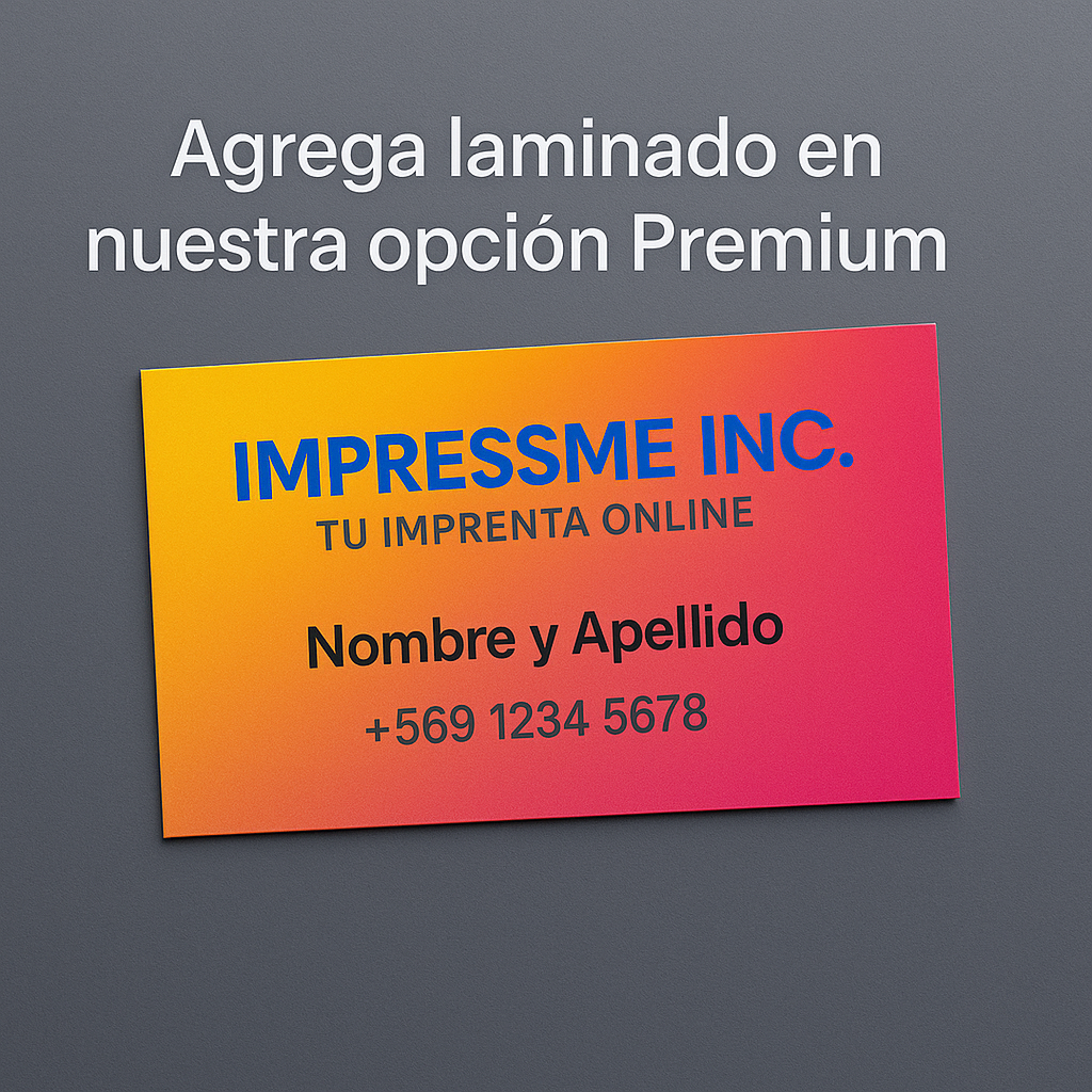 Tarjetas de presentación y visita personalizadas impresas envío todo Chile