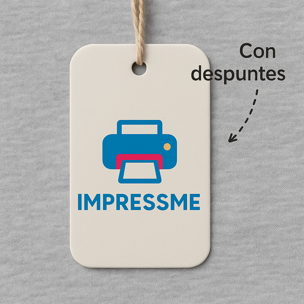 Etiquetas y Hang tags con despunte personalizados impresos a color envío a todo Chile