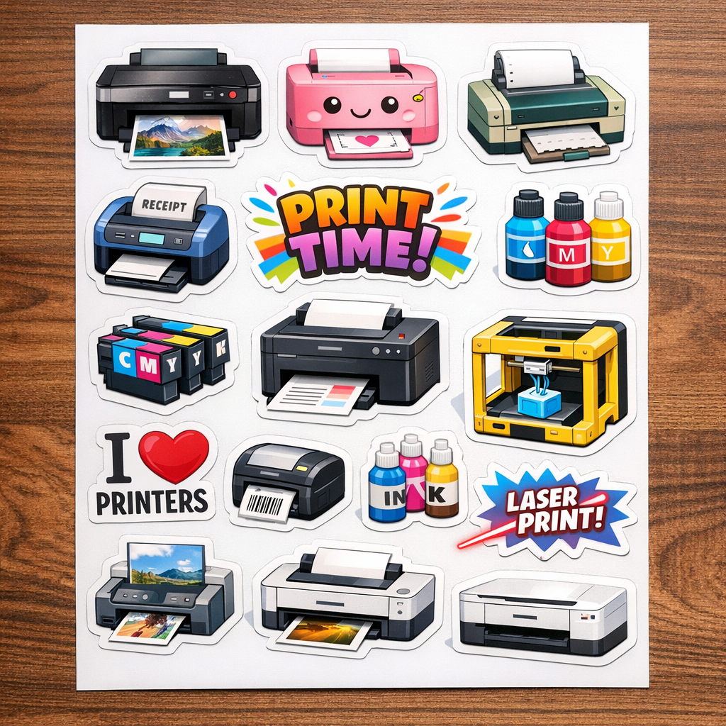 Impresión de Hoja de Stickers Troquelados