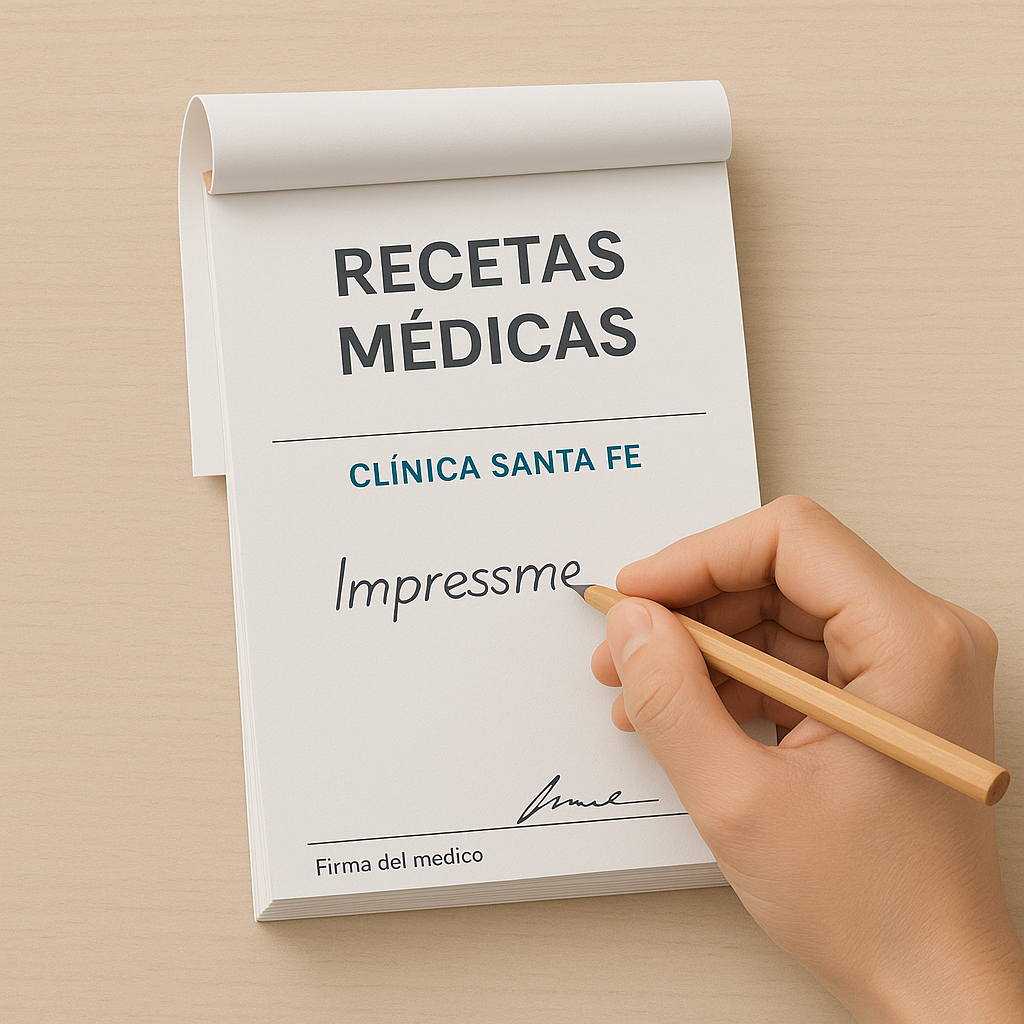 Impresión de blocks y recetarios médicos personalizados