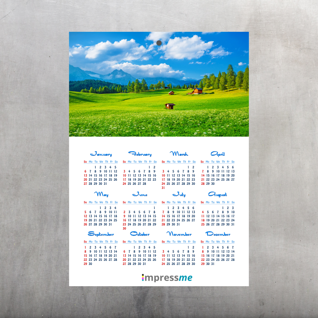 Calendarios personalizados impresos a color en papel couché brillante despacho todo Chile