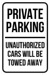 Private Parking Sign