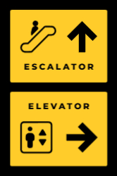 Escalator Elevator - Floor Graphic 24"X36"