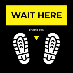 Wait Here - Floor Graphic 18"x18"