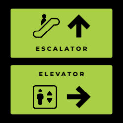 Escalator Elevator - Floor Graphic 24"x24"