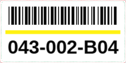 Color Code Barcode 3.5"x1.75"