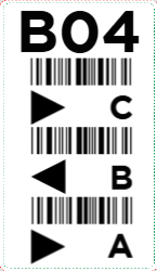 Multiple Arrow Barcode  1.75"x3"