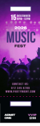 Event Ticket 1 3.5"x8.5"