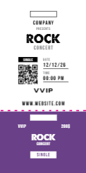 Event Ticket 1 3.5"x8.5"