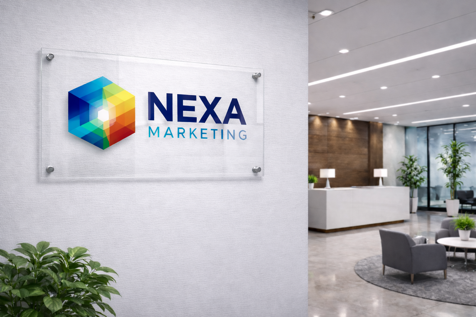 Economy Acrylic Interior Wall Sign