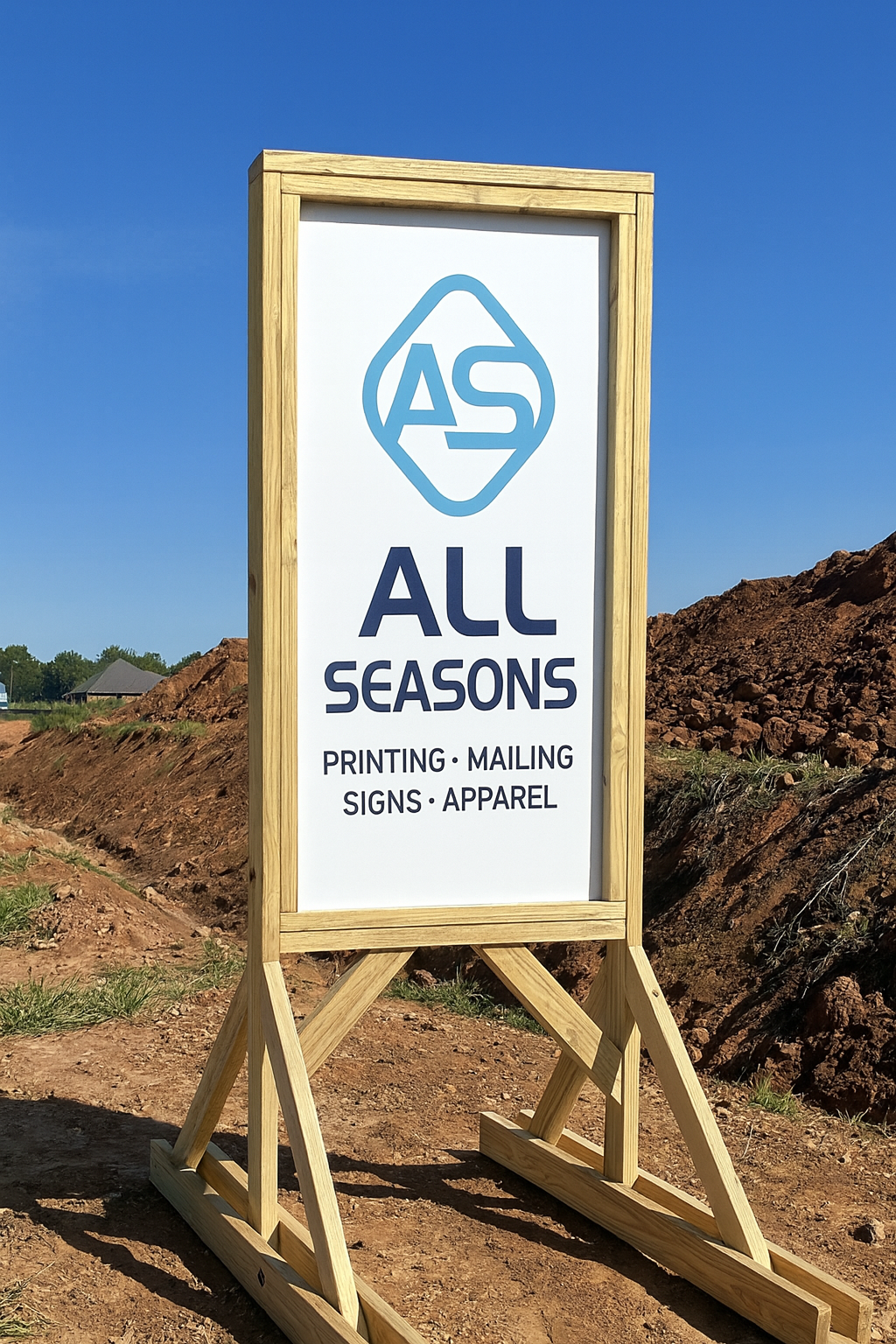 Vertical Sled Sign - 4'x8'