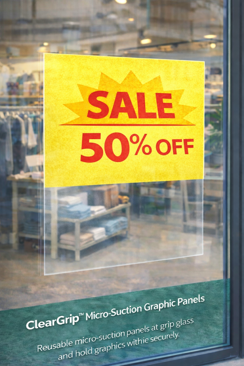 Window Clings - light adhesive 1