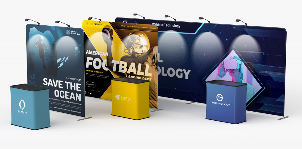 Straight Tension Fabric Displays