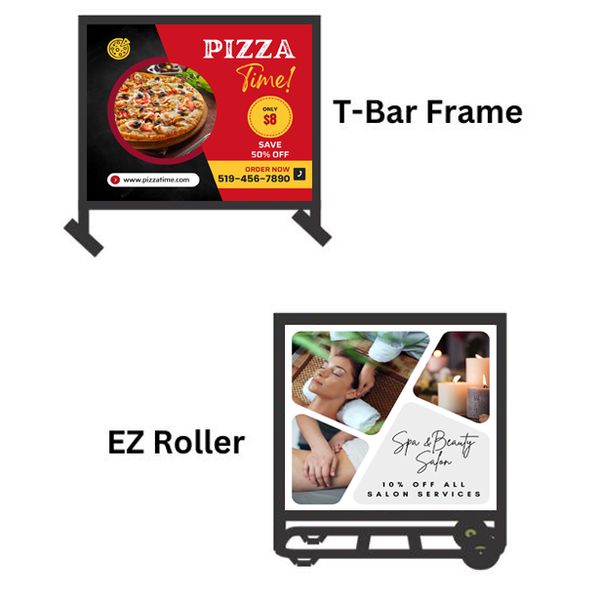 Magnetic road sign designed for easy installation and removal on vehicles or metal surfaces, featuring clear messaging or gra