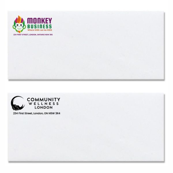 Professional #9 envelope for mailing invoices, with branded elements for added professionalism.