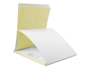 Carbonless forms in books for organized and convenient duplication, perfect for maintaining consistent records of transaction