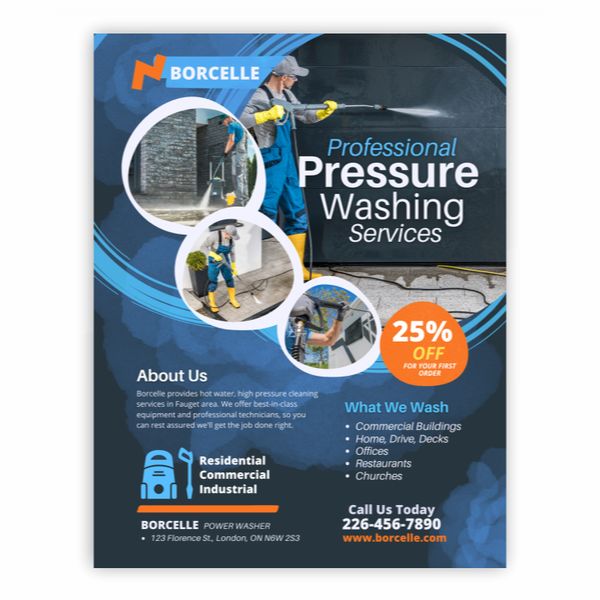 Eye-catching flyers available in quantities up to 2500, designed for effective promotion and information dissemination, featu