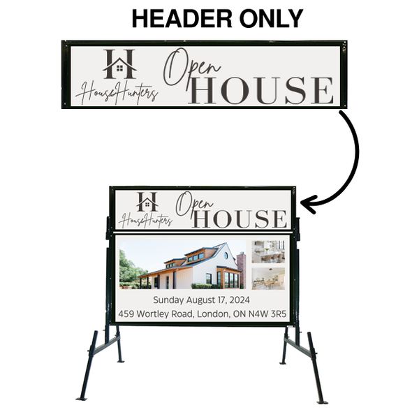 Header-only design for minimalist and clean presentation, focusing on key information or branding without additional clutter,