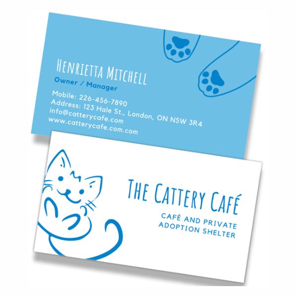 High-quality offset business card with vibrant colors and sharp details, perfect for making a professional impression.