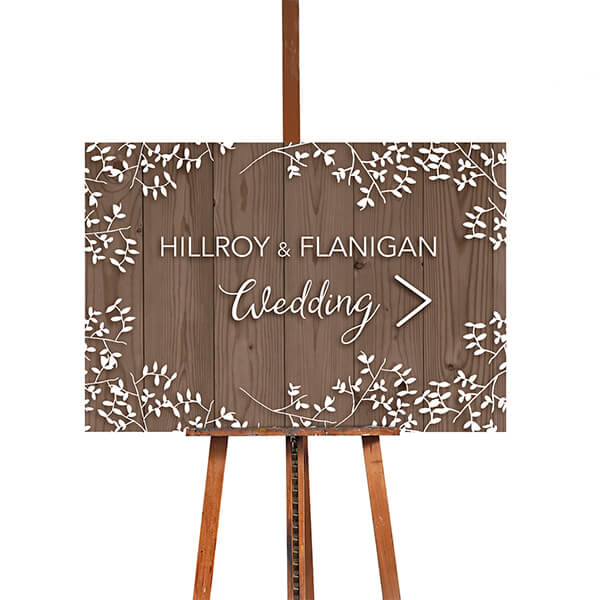 example of foam wedding sign
