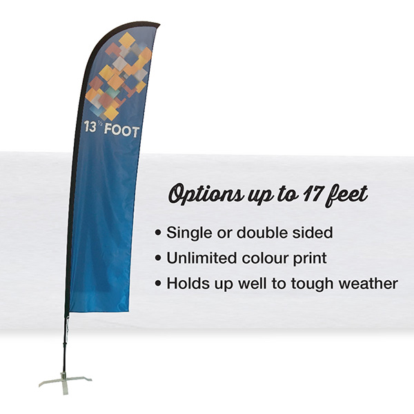 feather flag for outdoor event