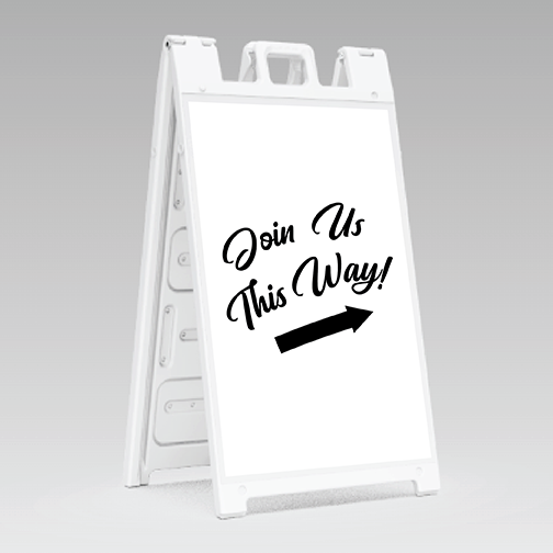 Signicade Brand Signicade White A Frame Sign.