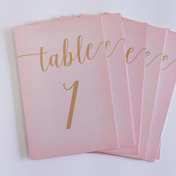 table numbers for wedding cursive font