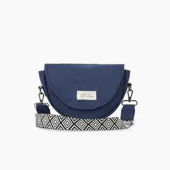 Saddle Crossbody Bag - Navy Blue