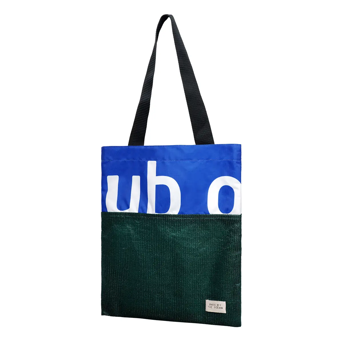 Basic Tote - Green Meshed with Blue