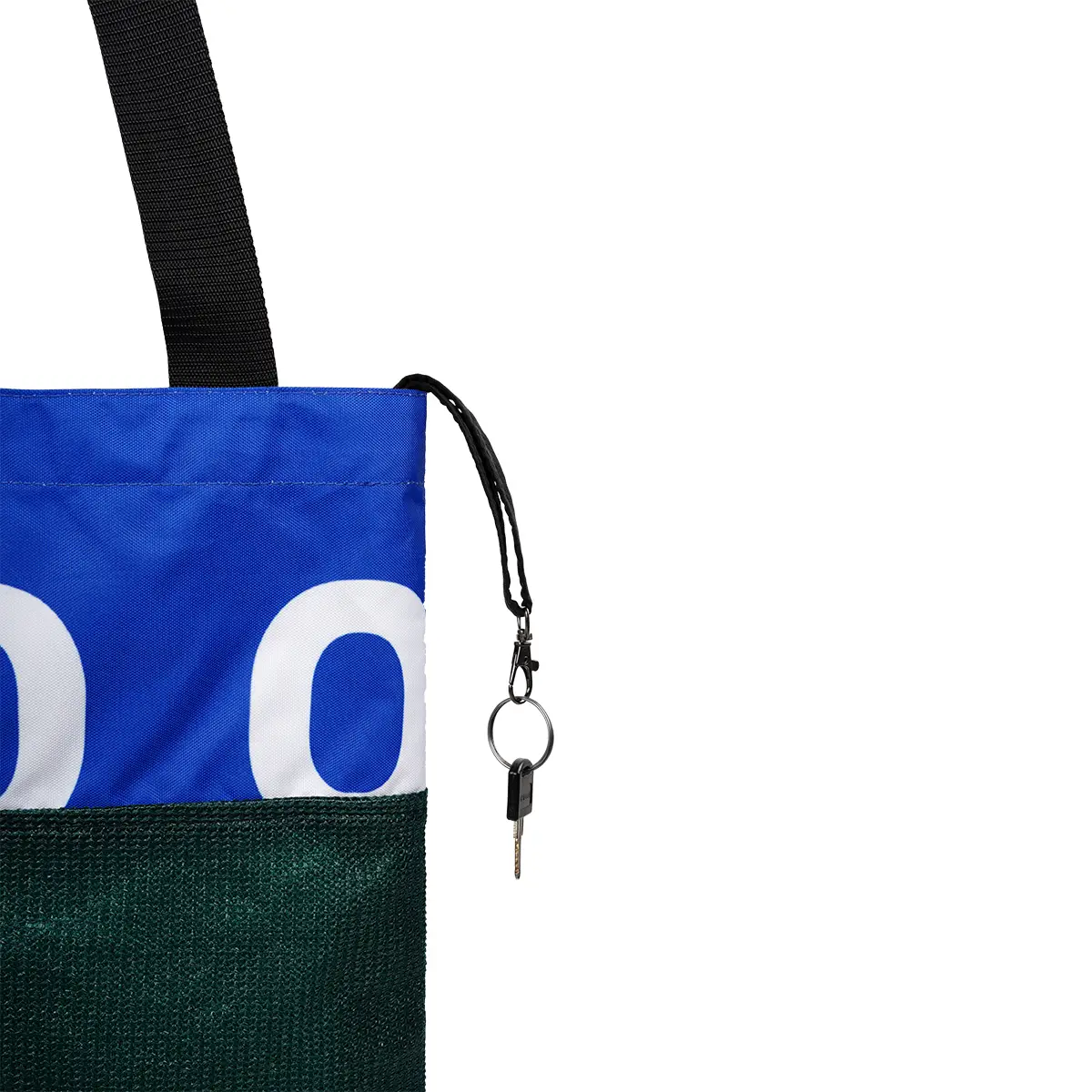 Basic Tote - Green Meshed with Blue
