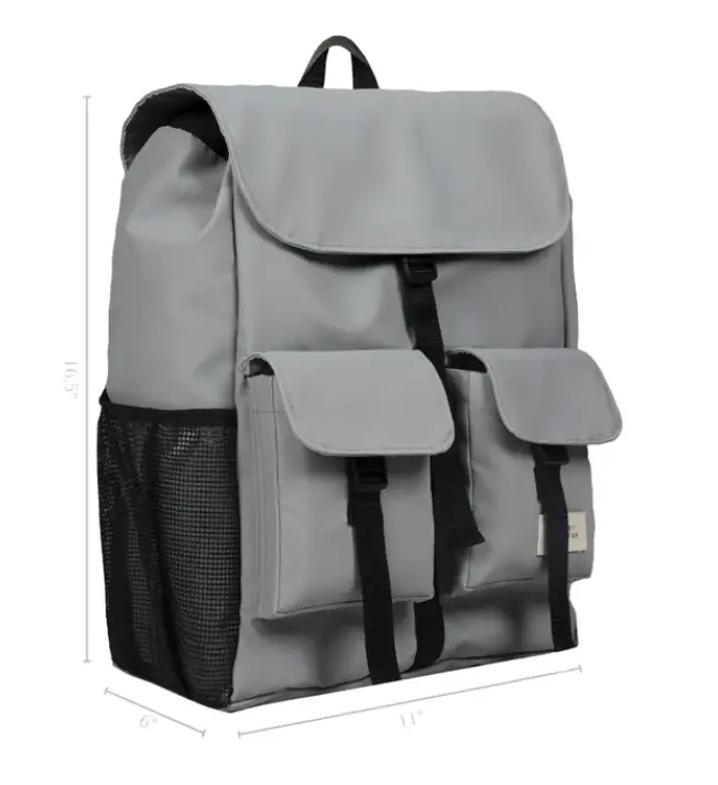 Classic Drawstring Backpack Gray