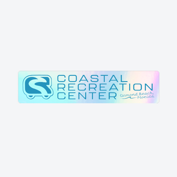 8" Holo Coastal Rec Decal (white)