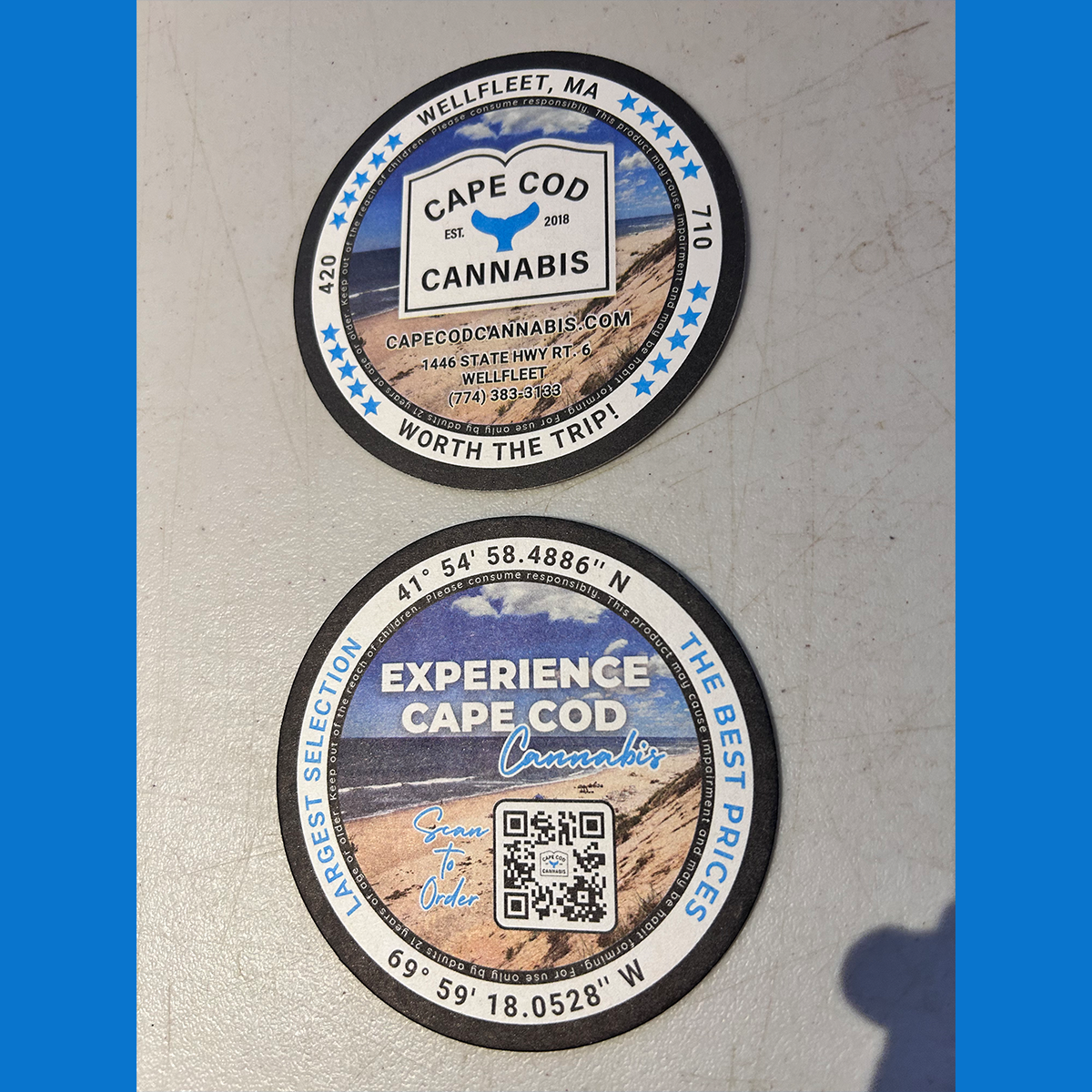 Personalized Bar Coasters for Cannabis Dispensaries