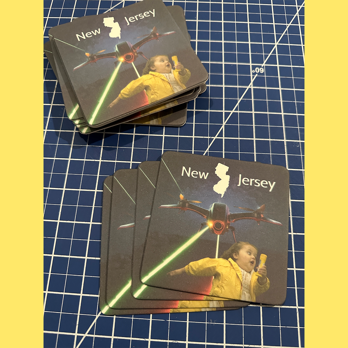 Drones Over New Jersey Custom Coaster Printing