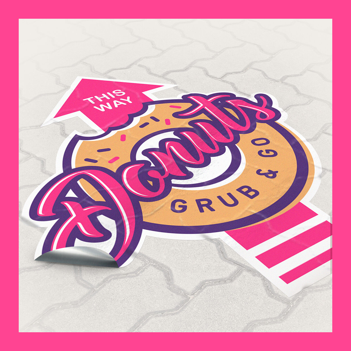 Removable floor stickers