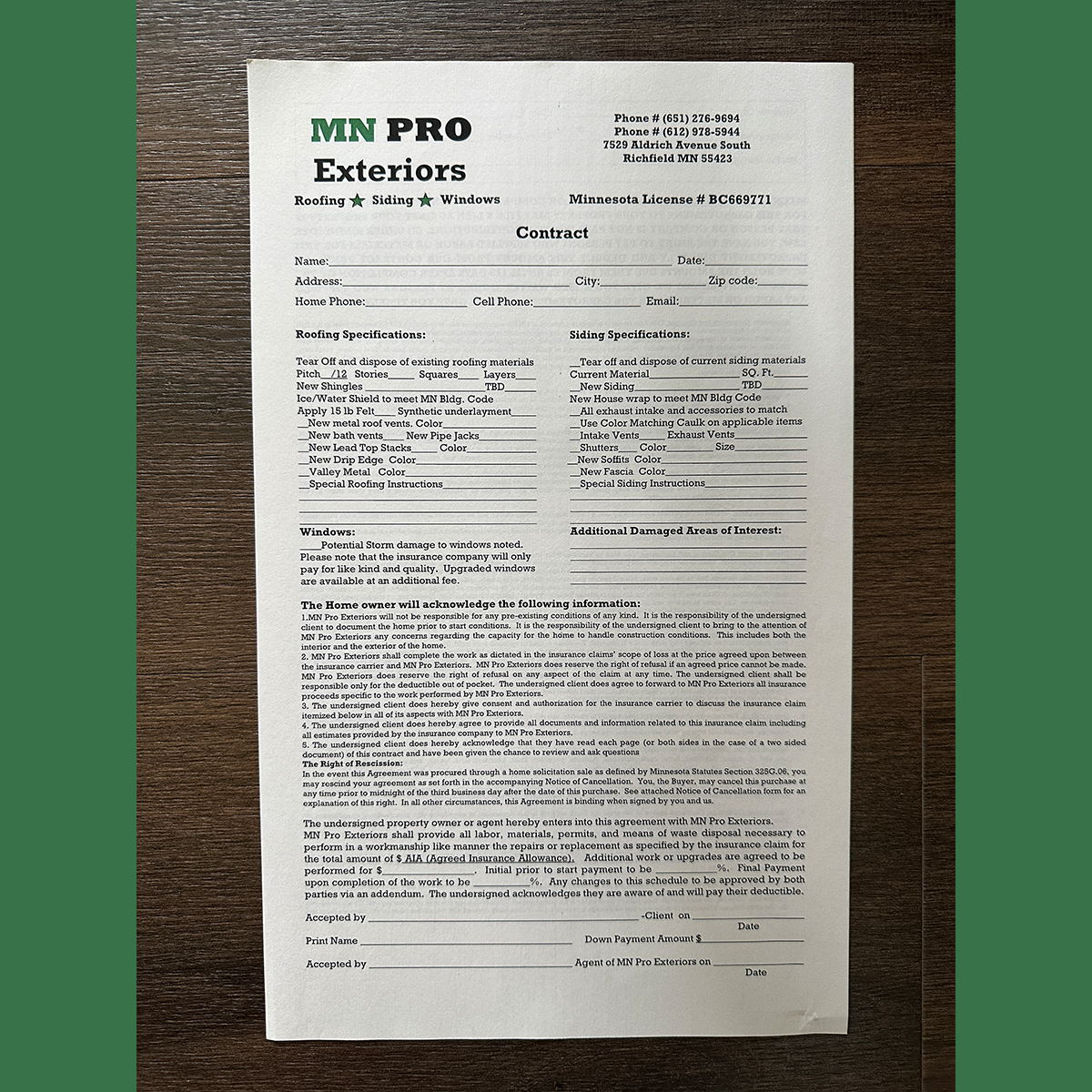 NCR Carbonless Form 2