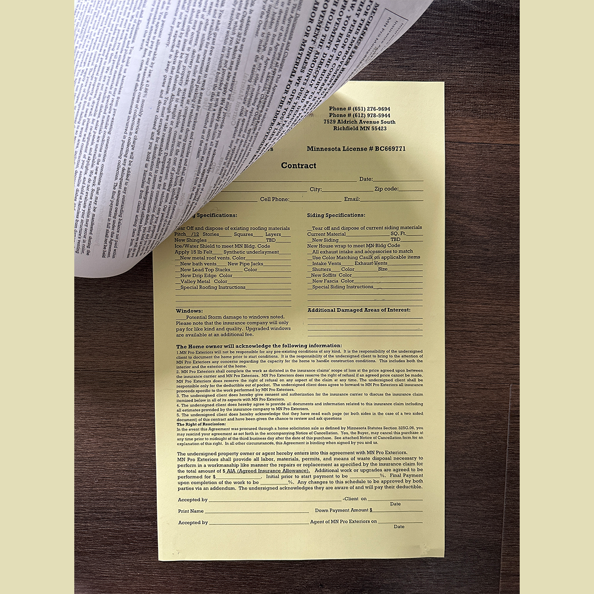 NCR Carbonless Form 3