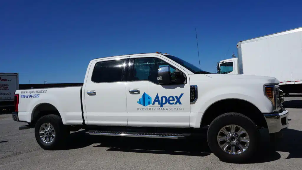 Apex-Property-Management Lettering & Decals F-150- Side Angle