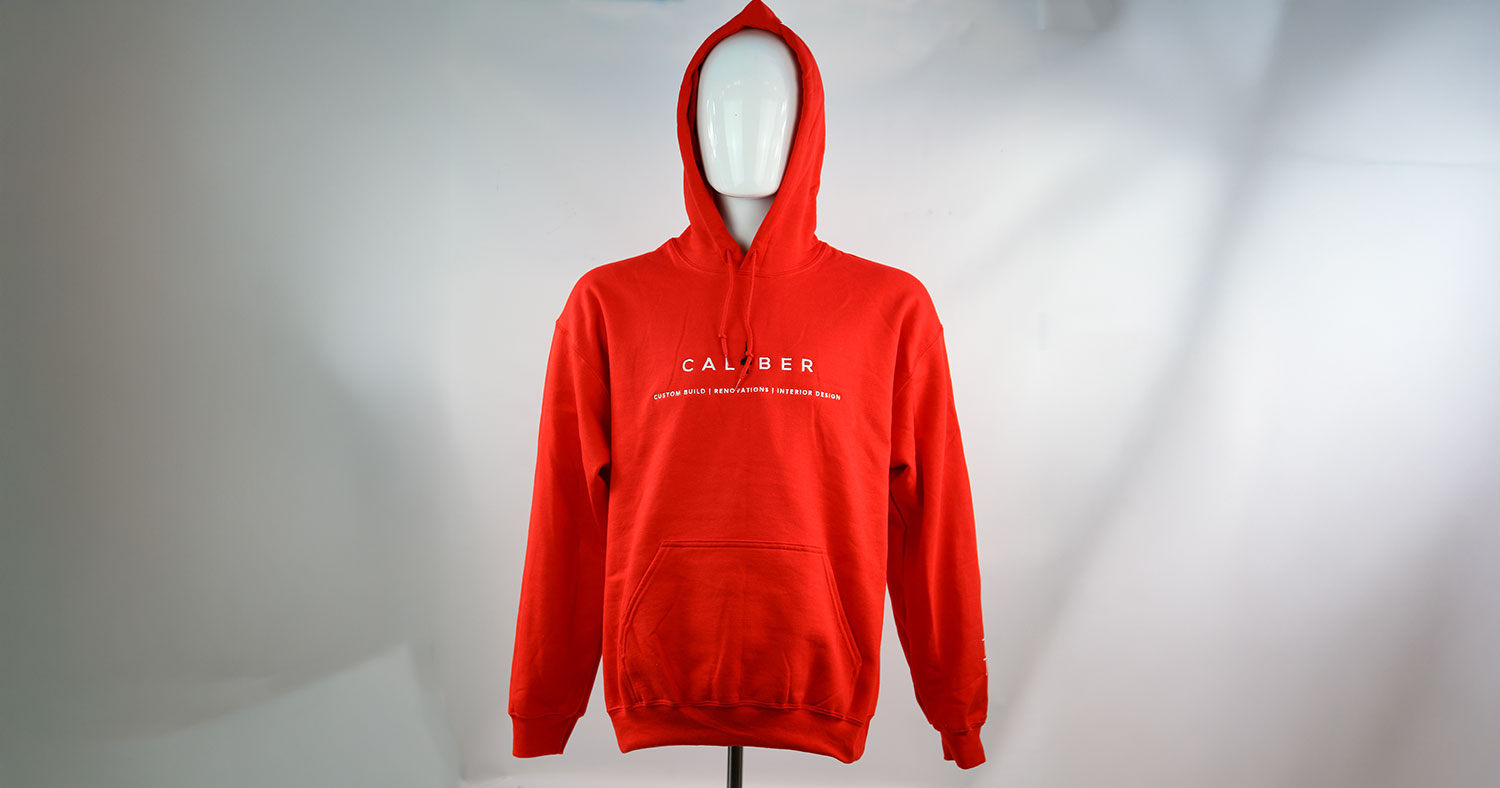 A Branded Hoodie on a mannequin