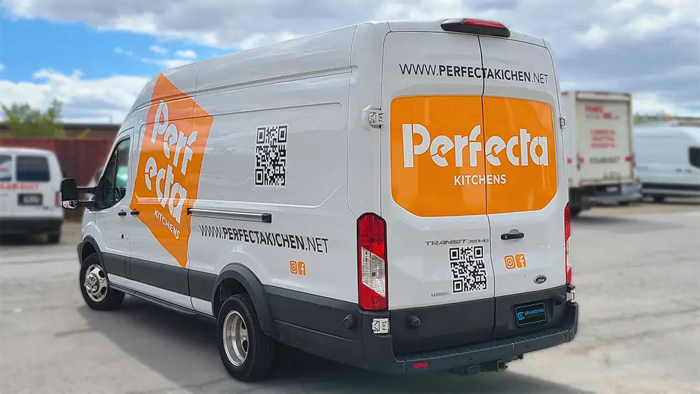 Perfecta Van Decals Back Side Angle
