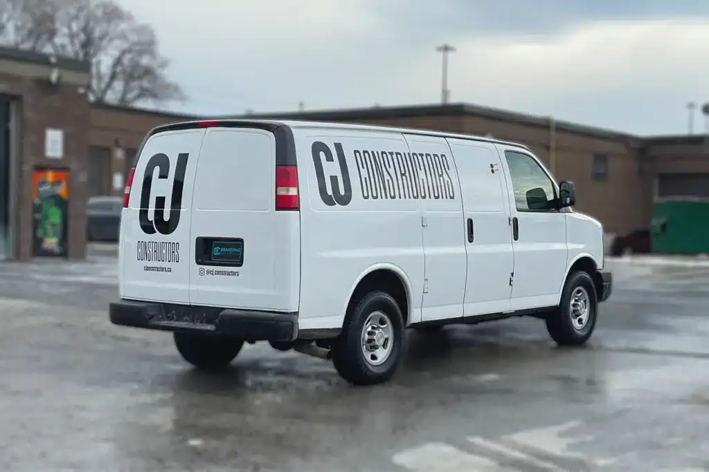 CJ Constructors – Professional Branding & Decals for GMC Savana 3500 (2011)