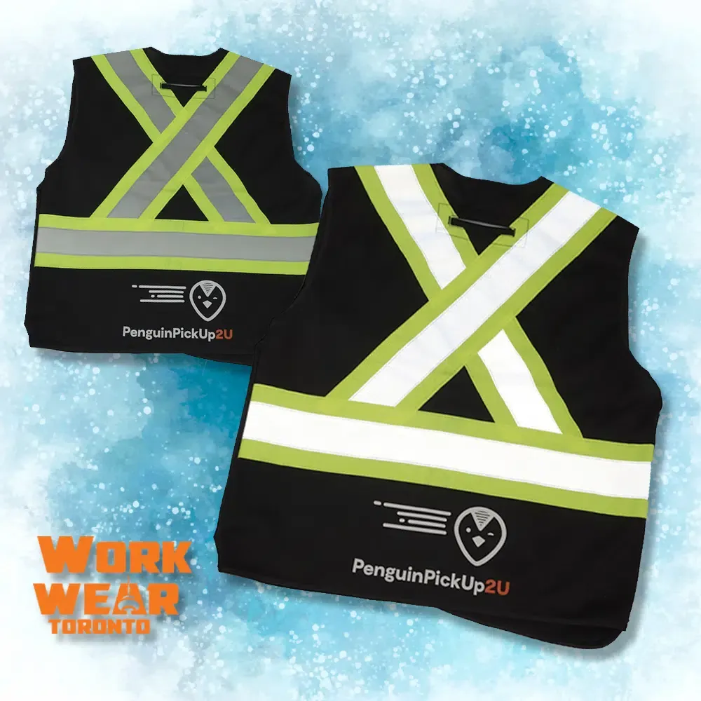 CUSTOM SAFETY VESTS FOR THE EMPLOYEES – Penguin Pick up - Branding Centres - Reflective Vests