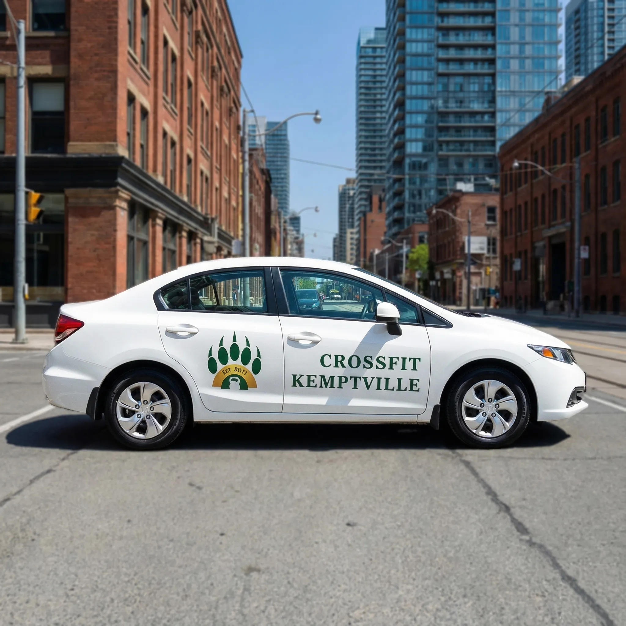 Crossfit Kemptville car decals and lettering for professional business branding